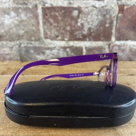 Ray-Ban Kids' Ry1599 Rectangular Eyeglass Frames In Purple w/ case - Picture 2 of 6